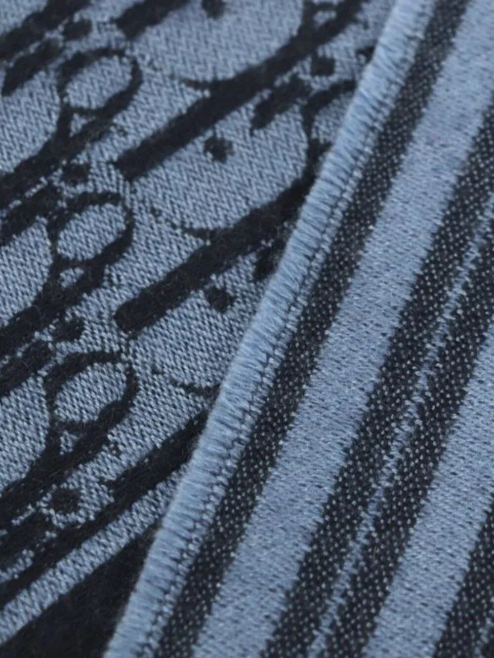 Dior Homme Cashmere Shawl Scarf with Fringe
